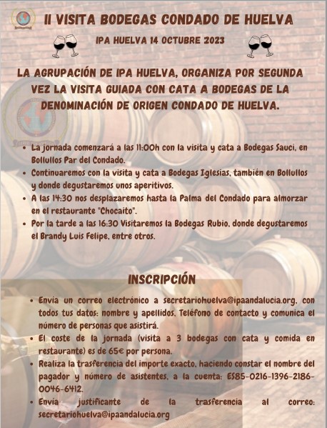 Cartel II Visita Bodega Huelva